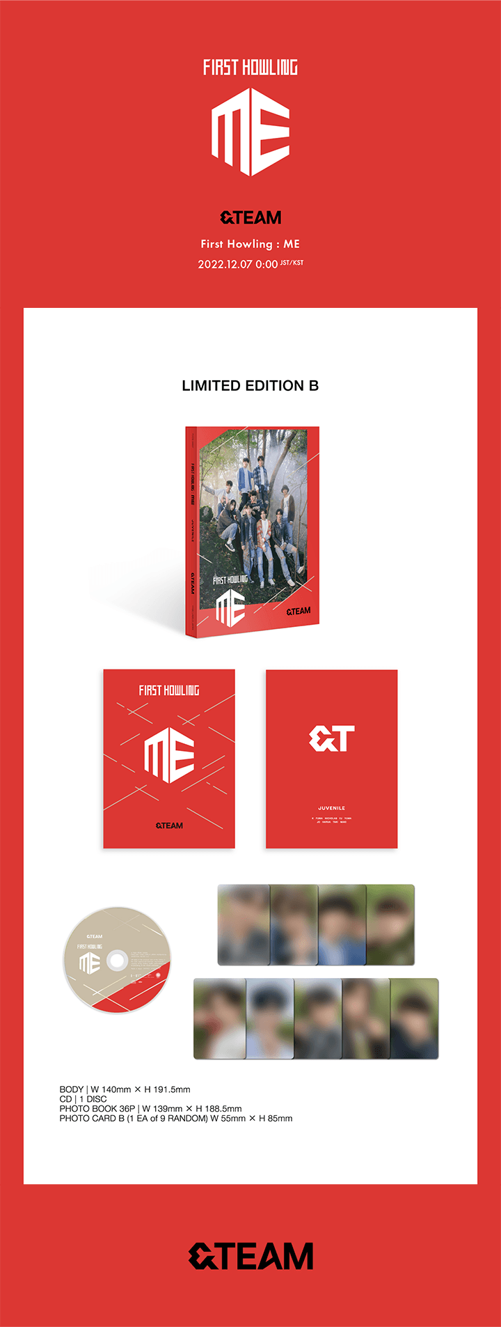 &TEAM FIRST HOWLING: ME - Limited B