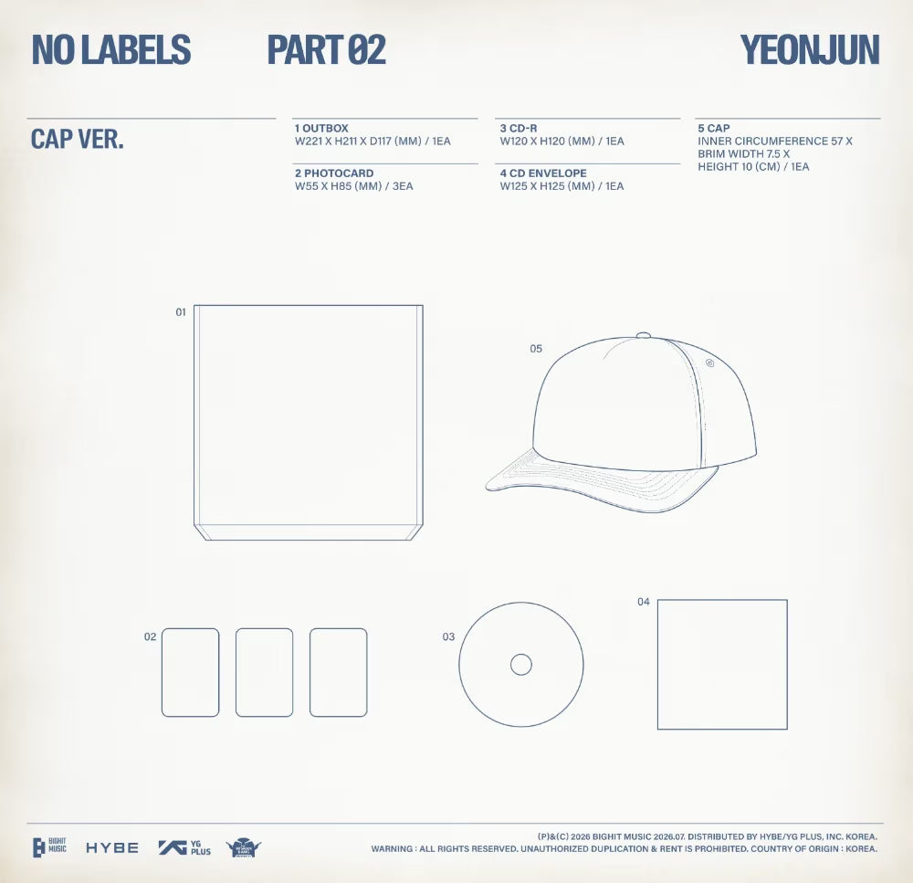 YEONJUN NO LABELS: PART 02 - Cap