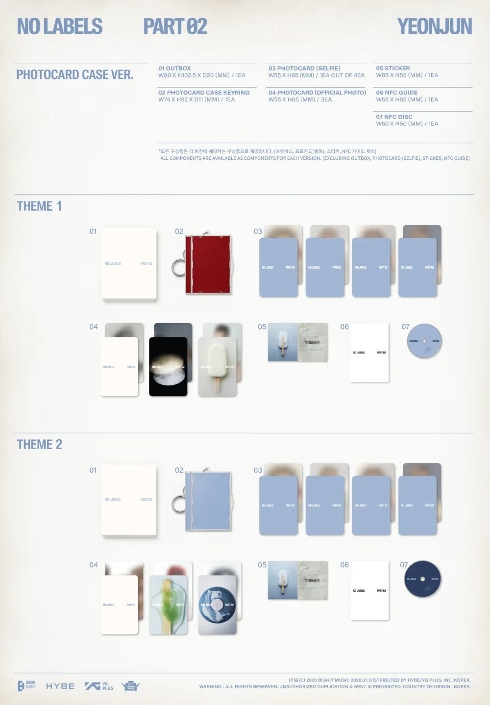 YEONJUN NO LABELS: PART 02 - Random Photocard Case