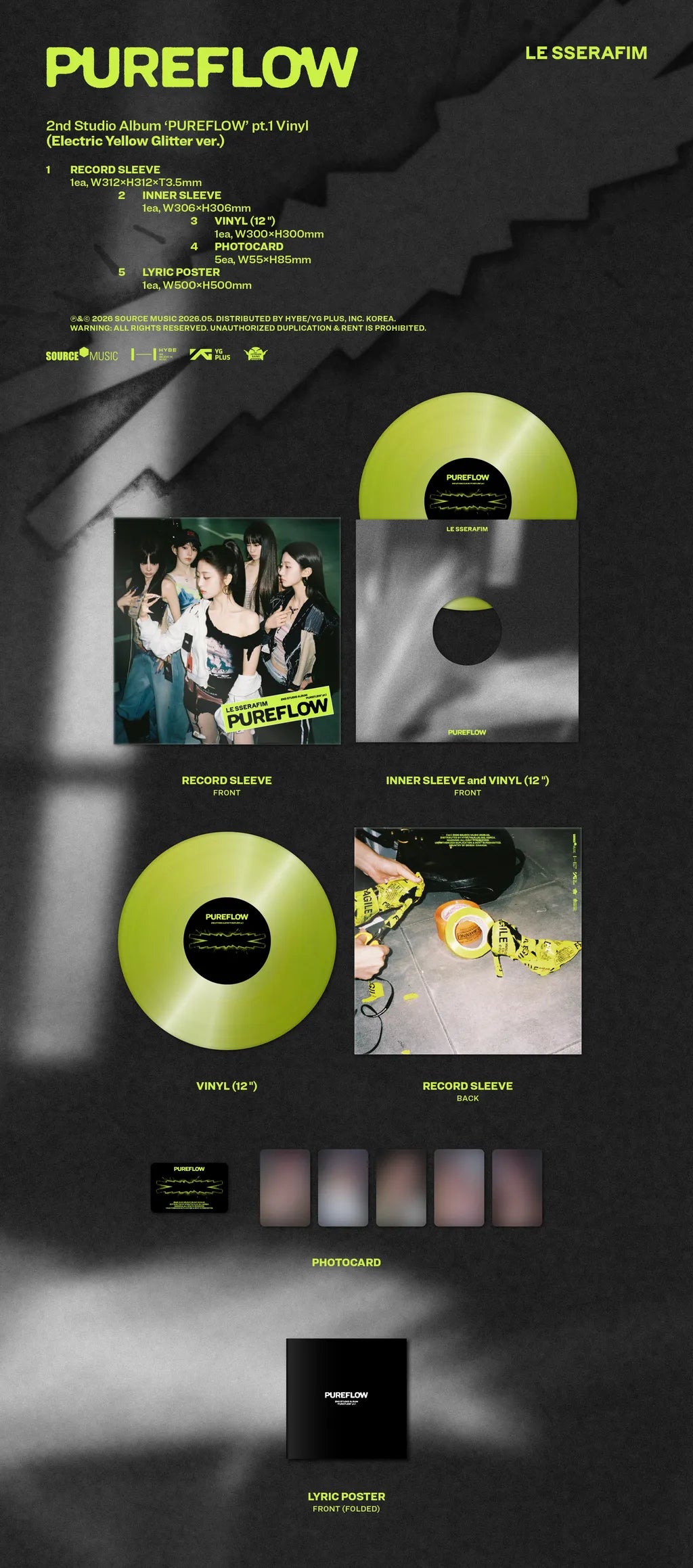 LE SSERAFIM 'PUREFLOW' pt.1 - Random Vinyl