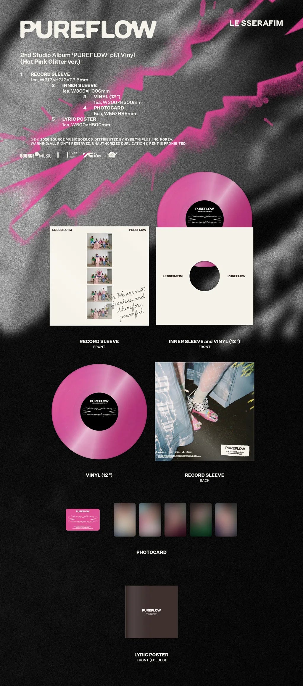 LE SSERAFIM 'PUREFLOW' pt.1 - Random Vinyl