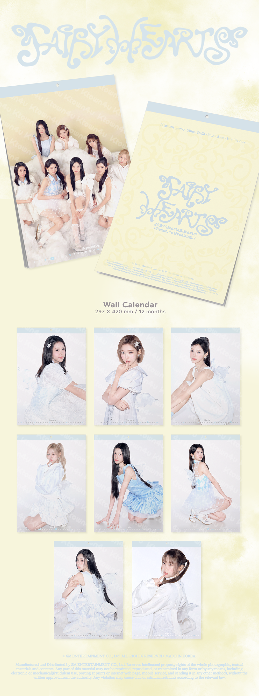 Hearts2Hearts 2027 Season's Greetings Wall Calendar