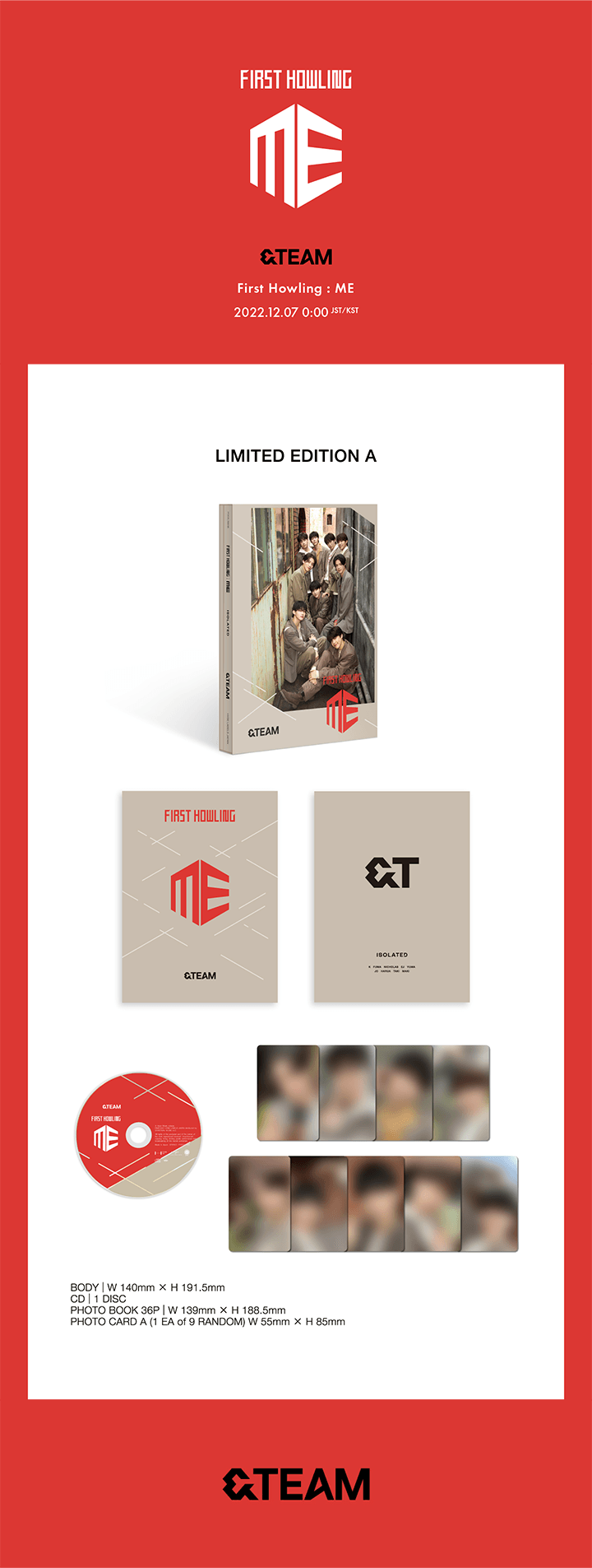 &TEAM FIRST HOWLING: ME - Limited A