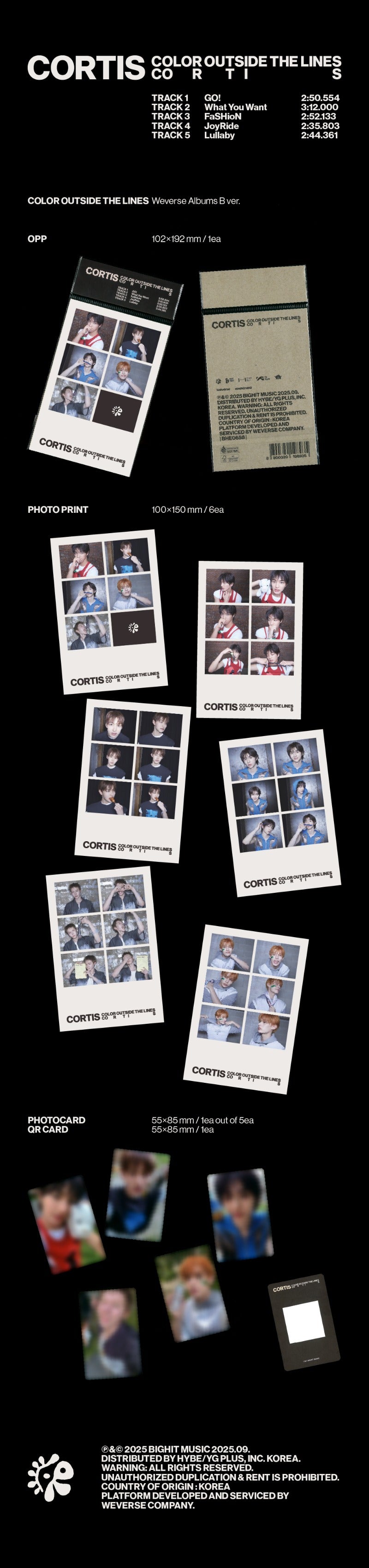 CORTIS COLOR OUTSIDE THE LINES - Random Weverse Album