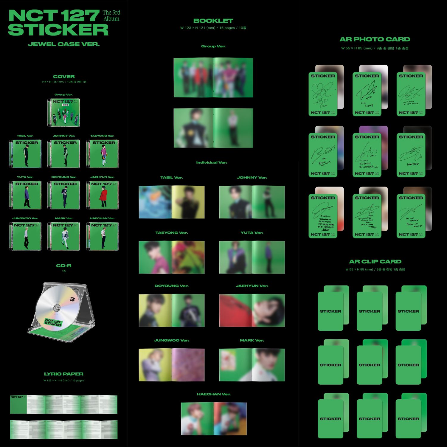 NCT 127 Sticker - Random Jewel Case