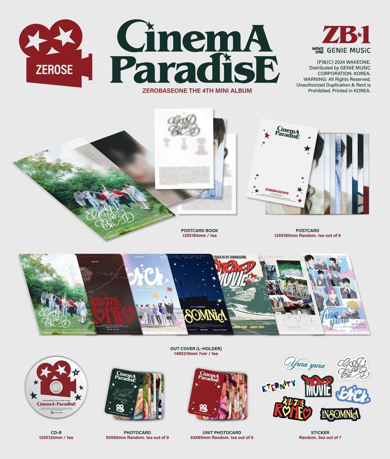 ZEROBASEONE CINEMA PARADISE - Random Zerose