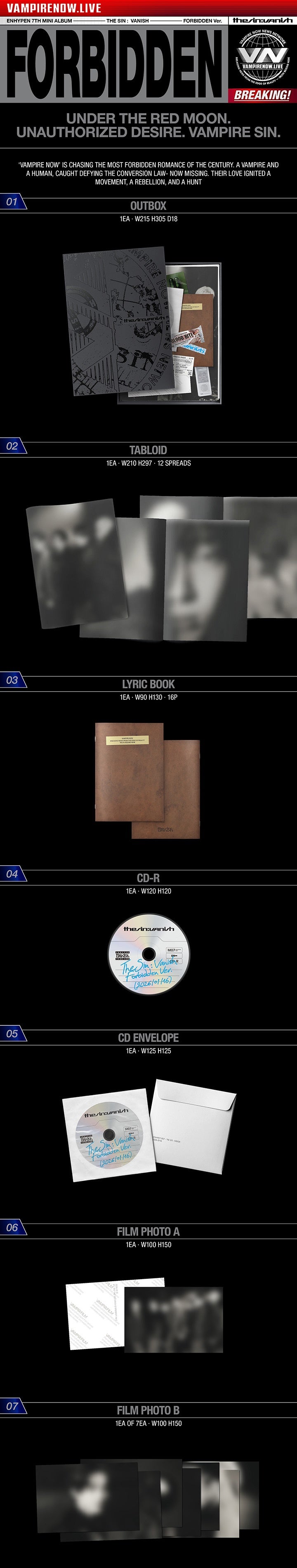 ENHYPEN THE SIN: VANISH - Random ver + mostbiased BENEFIT