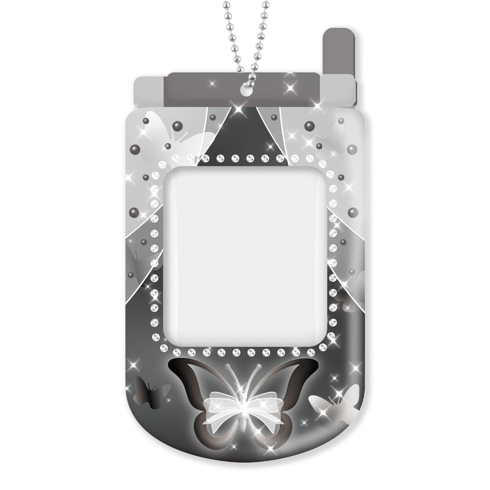 Black Ribbon Butterfly Phone Photocard Holder