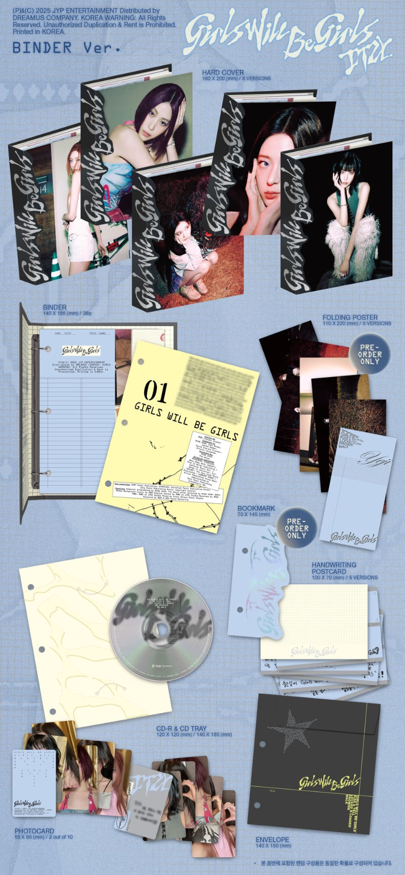 ITZY Girls Will Be Girls - Random Binder