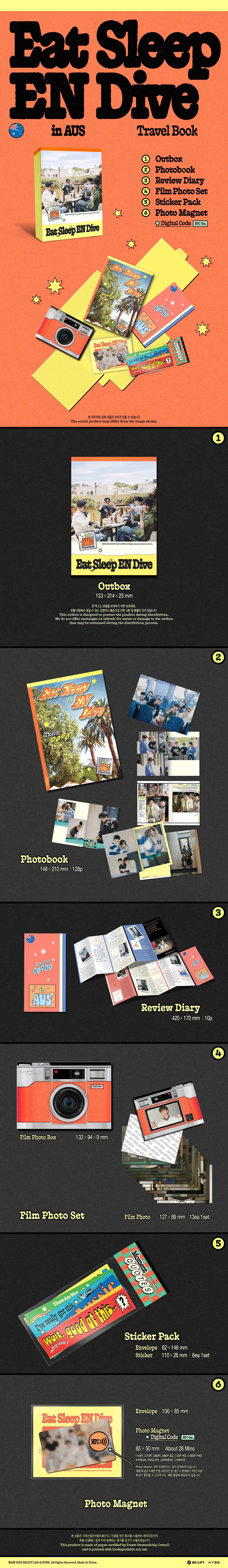 ENHYPEN [Eat Sleep EN Dive in Australia] TRAVEL BOOK