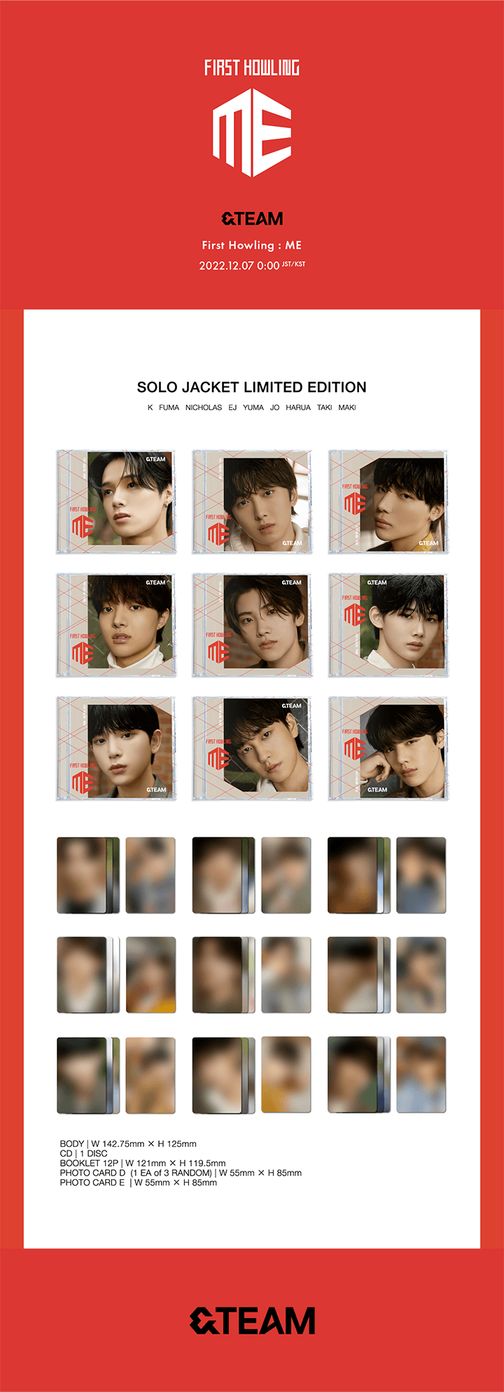 &TEAM FIRST HOWLING: ME - Solo Jacket