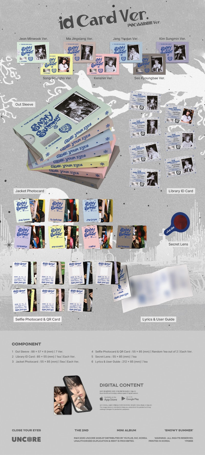 CLOSE YOUR EYES Snowy Summer - Random ID Card