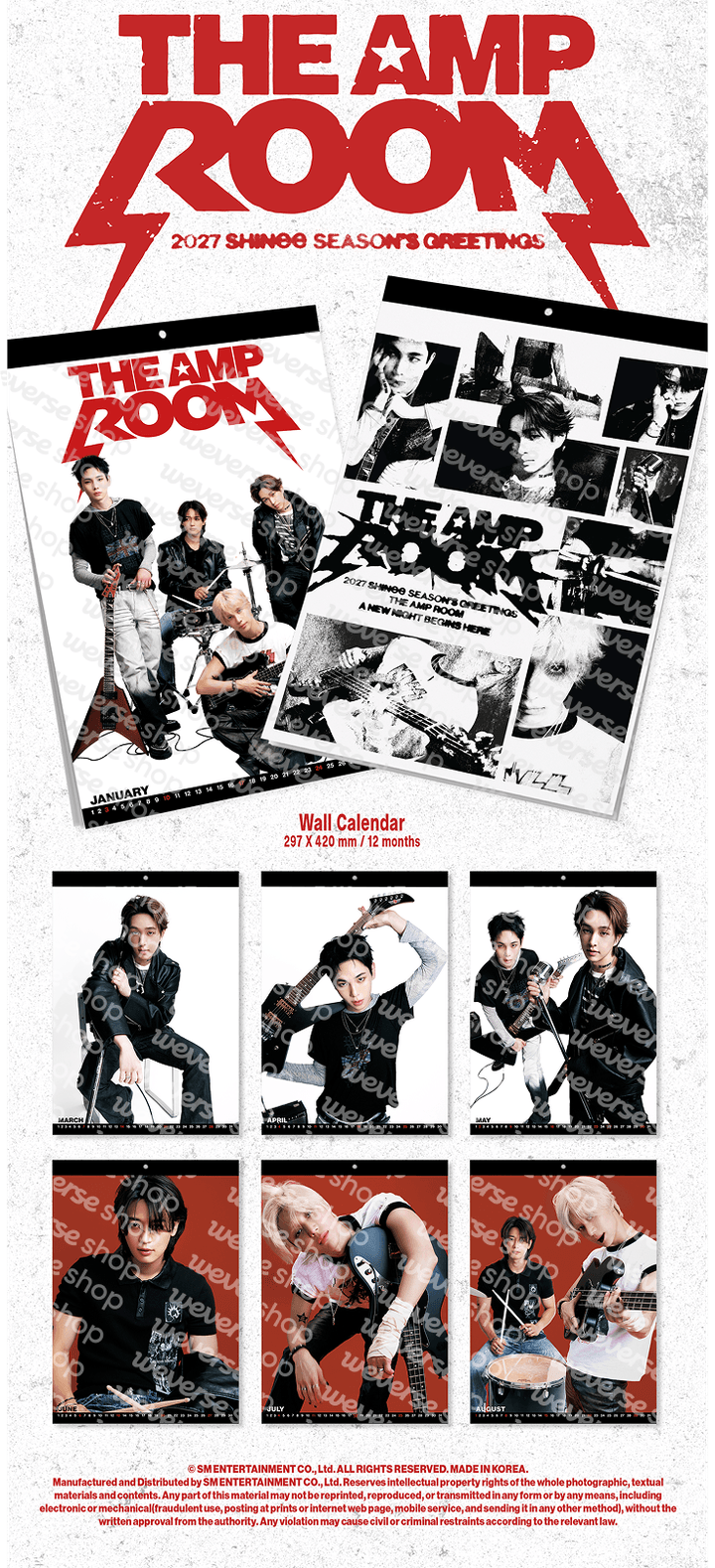 SHINee 2027 Season's Greetings Wall Calendar
