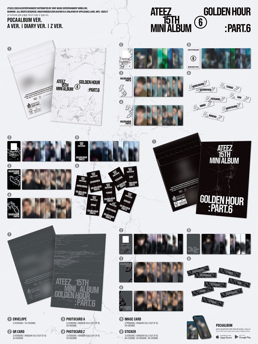 ATEEZ GOLDEN HOUR: Part.6 - Random POCAALBUM