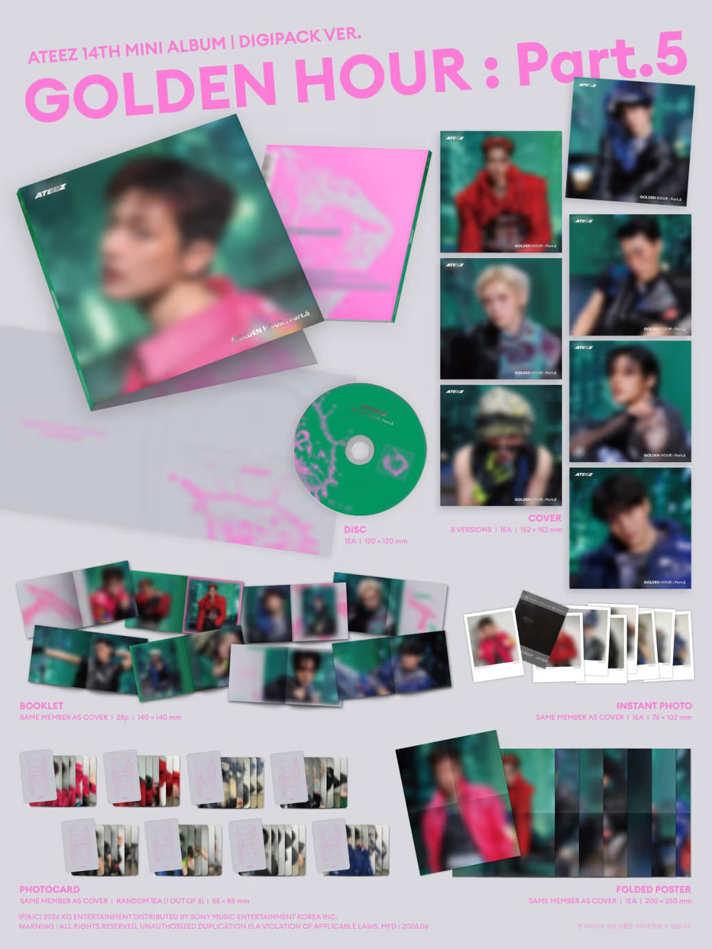 ATEEZ GOLDEN HOUR: Part.5 - Random Digipack