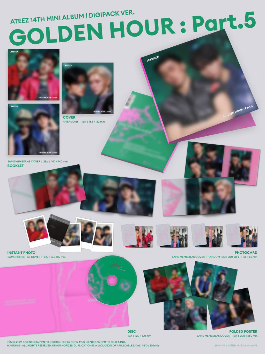 ATEEZ GOLDEN HOUR: Part.5 - Random Digipack Unit