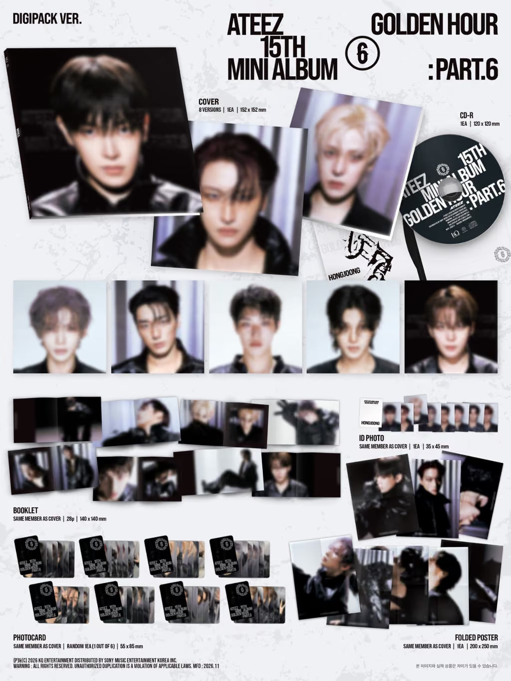 ATEEZ GOLDEN HOUR: Part.6 - Random Digipack