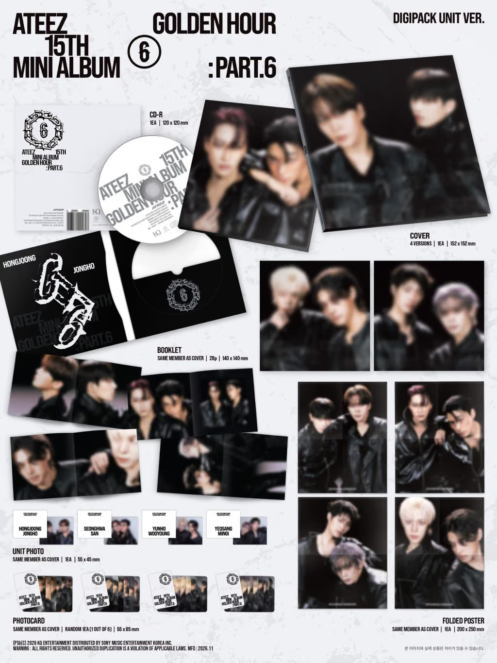 ATEEZ GOLDEN HOUR: Part.6 - Random Unit Digipack