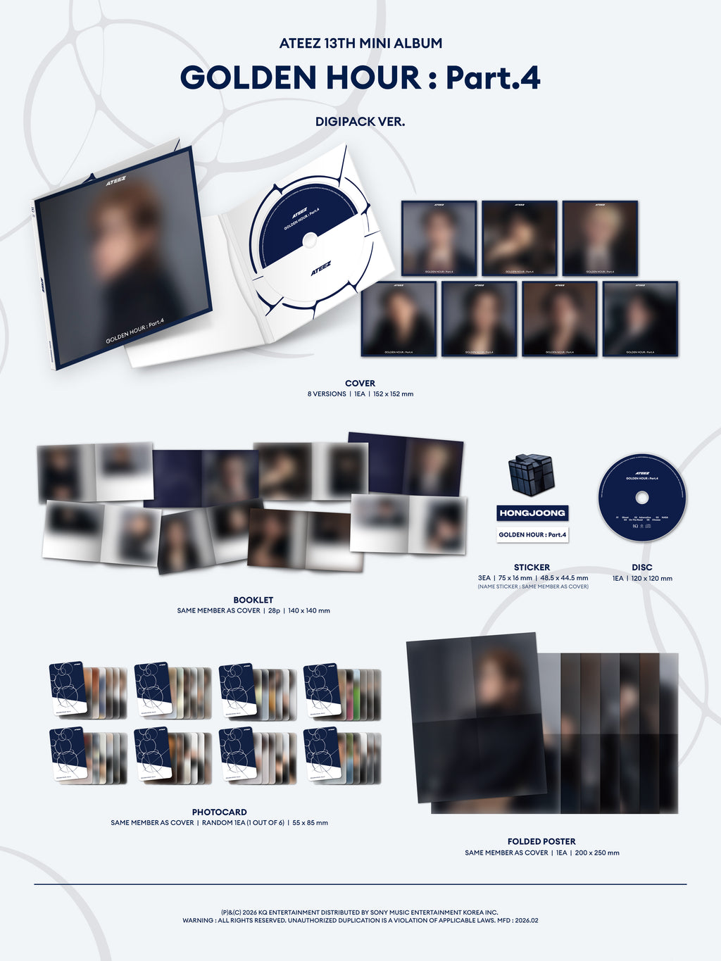 ATEEZ GOLDEN HOUR: Part.4 - Random Digipack