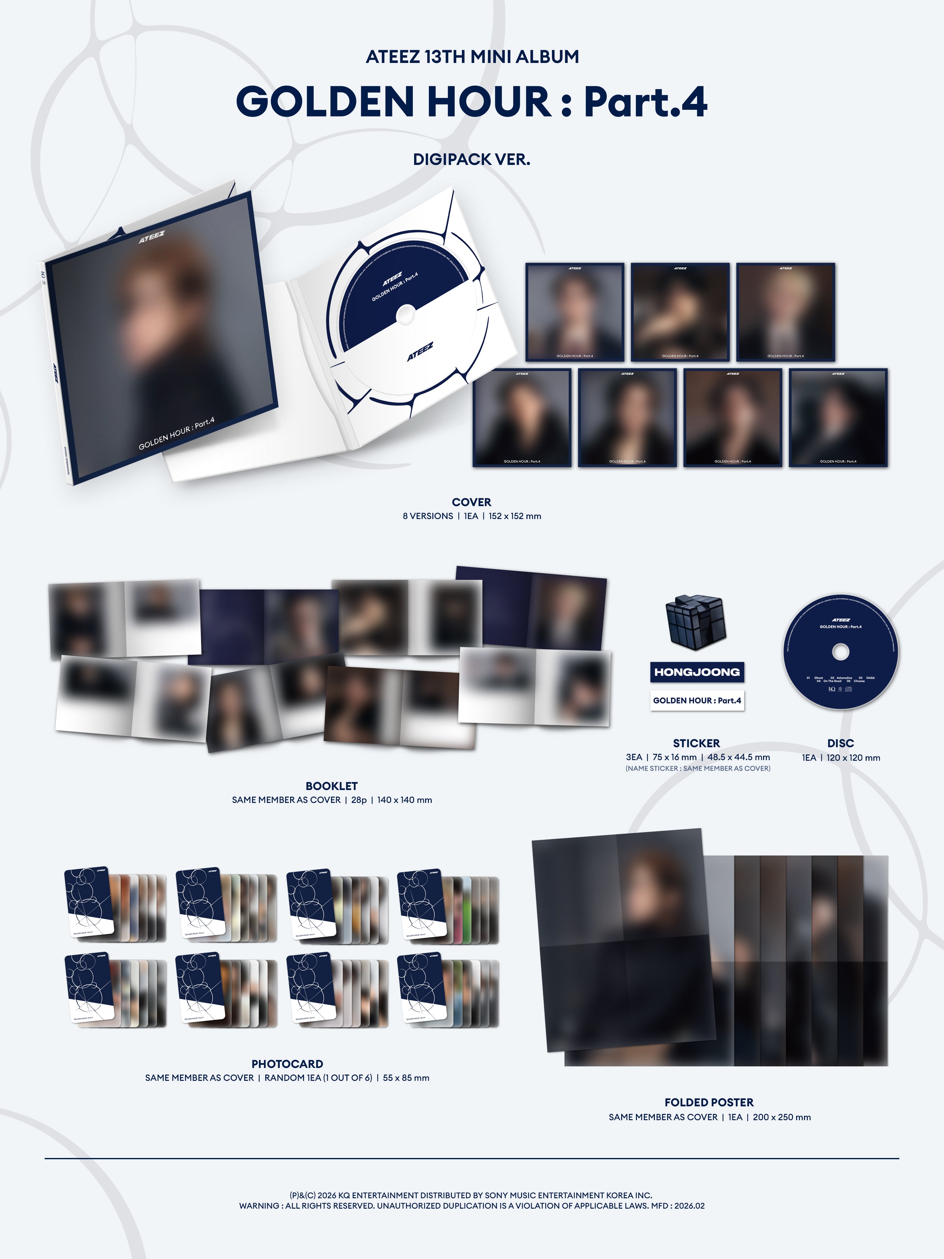 ATEEZ GOLDEN HOUR: Part.4 - Random Digipack