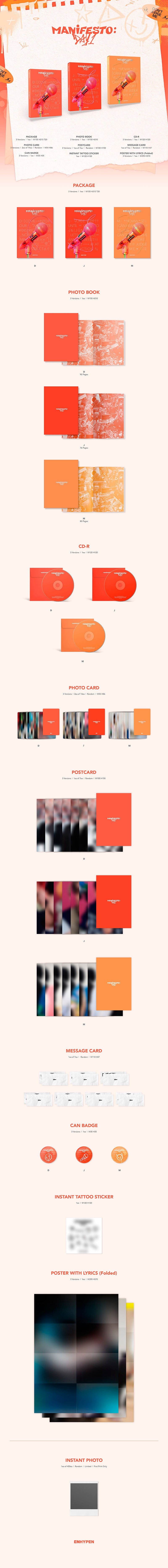 ENHYPEN MANIFESTO : DAY 1 - Random ver