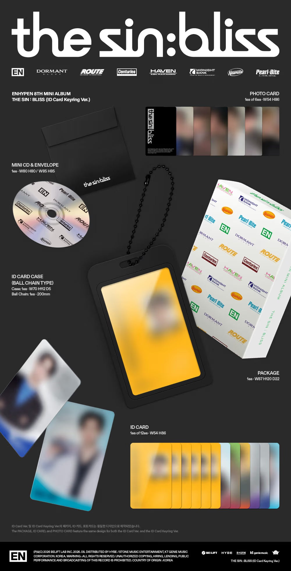 ENHYPEN THE SIN: BLISS - ID Card Keyring