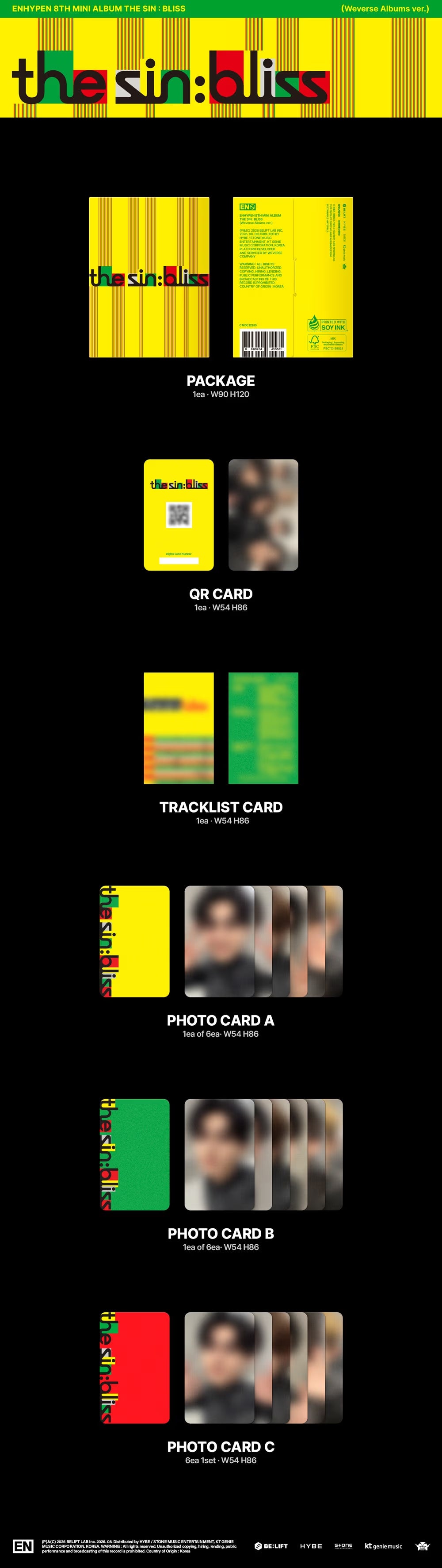 ENHYPEN THE SIN: BLISS - Weverse Album