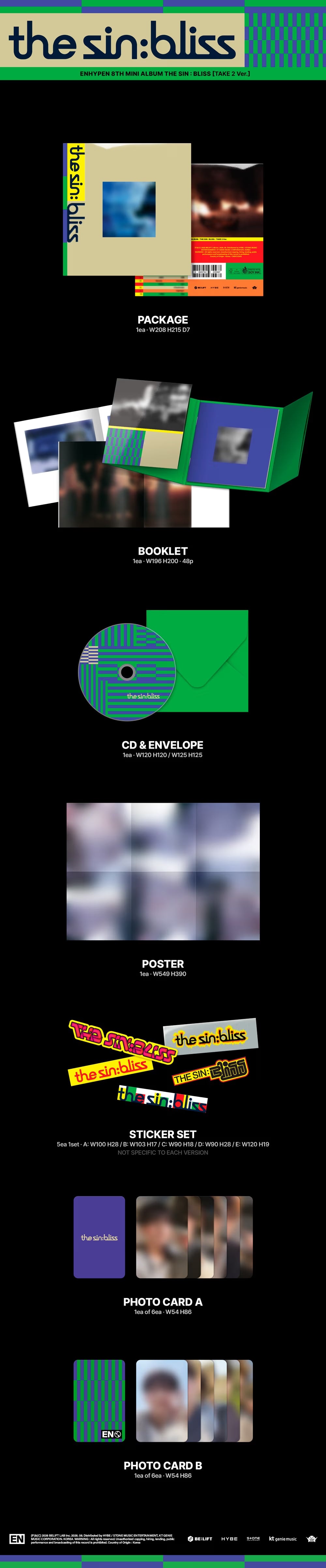 ENHYPEN THE SIN: BLISS - Random ver + mostbiased BENEFIT