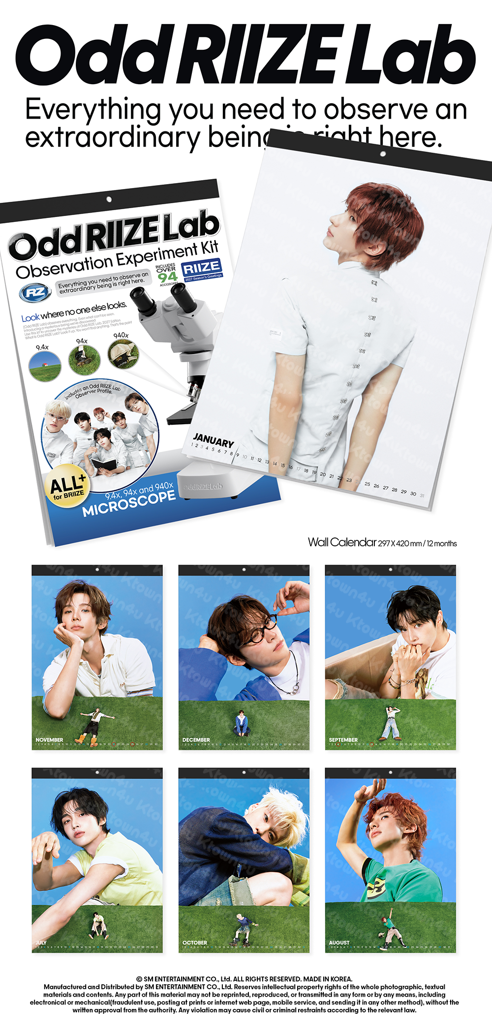 RIIZE 2027 Season's Greetings Wall Calendar