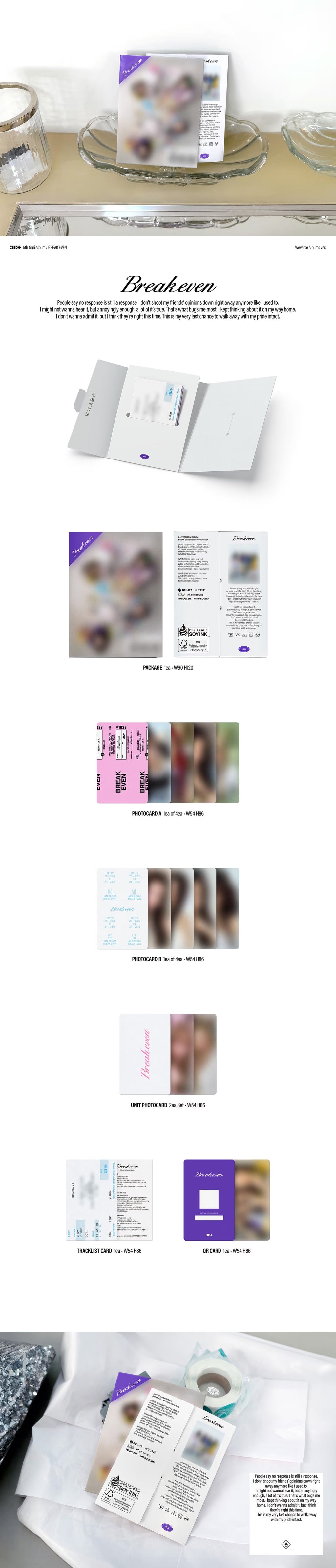 ILLIT BREAK EVEN - Weverse Album
