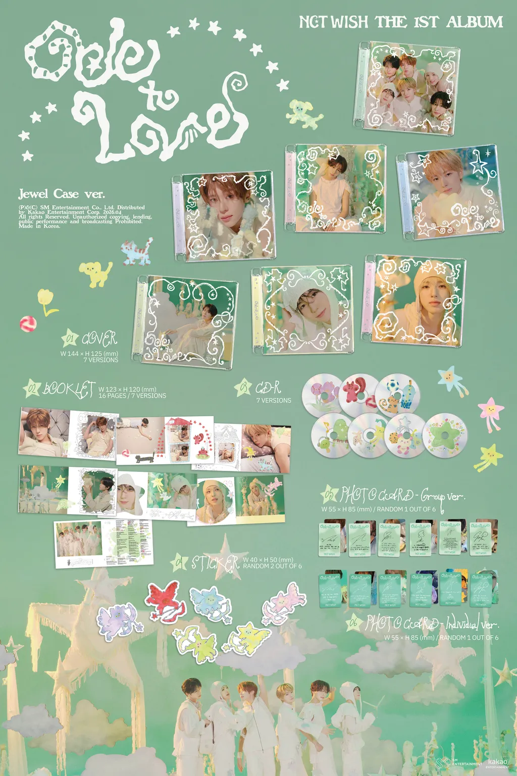 NCT WISH Ode to Love - Random Jewel Case