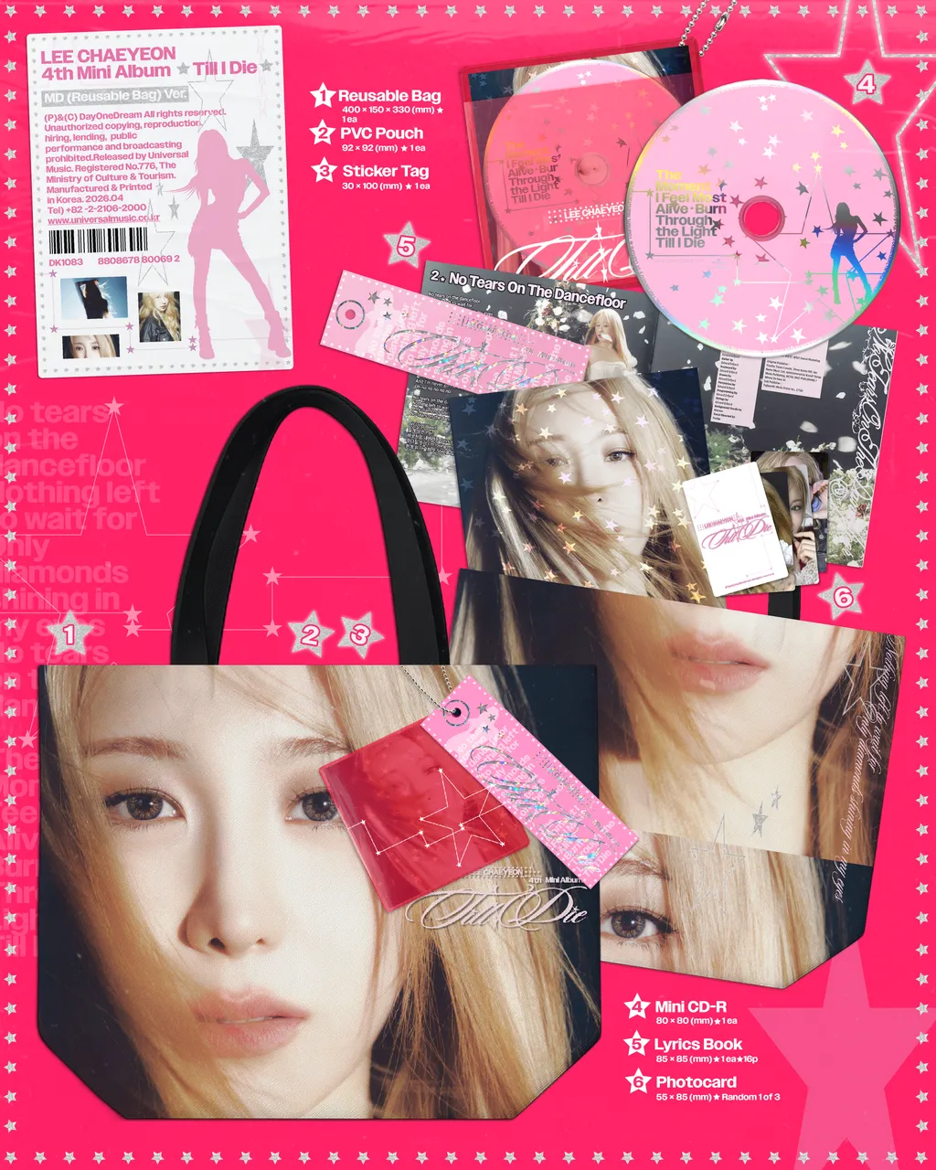 LEE CHAEYEON Till I Die - Reusable Bag