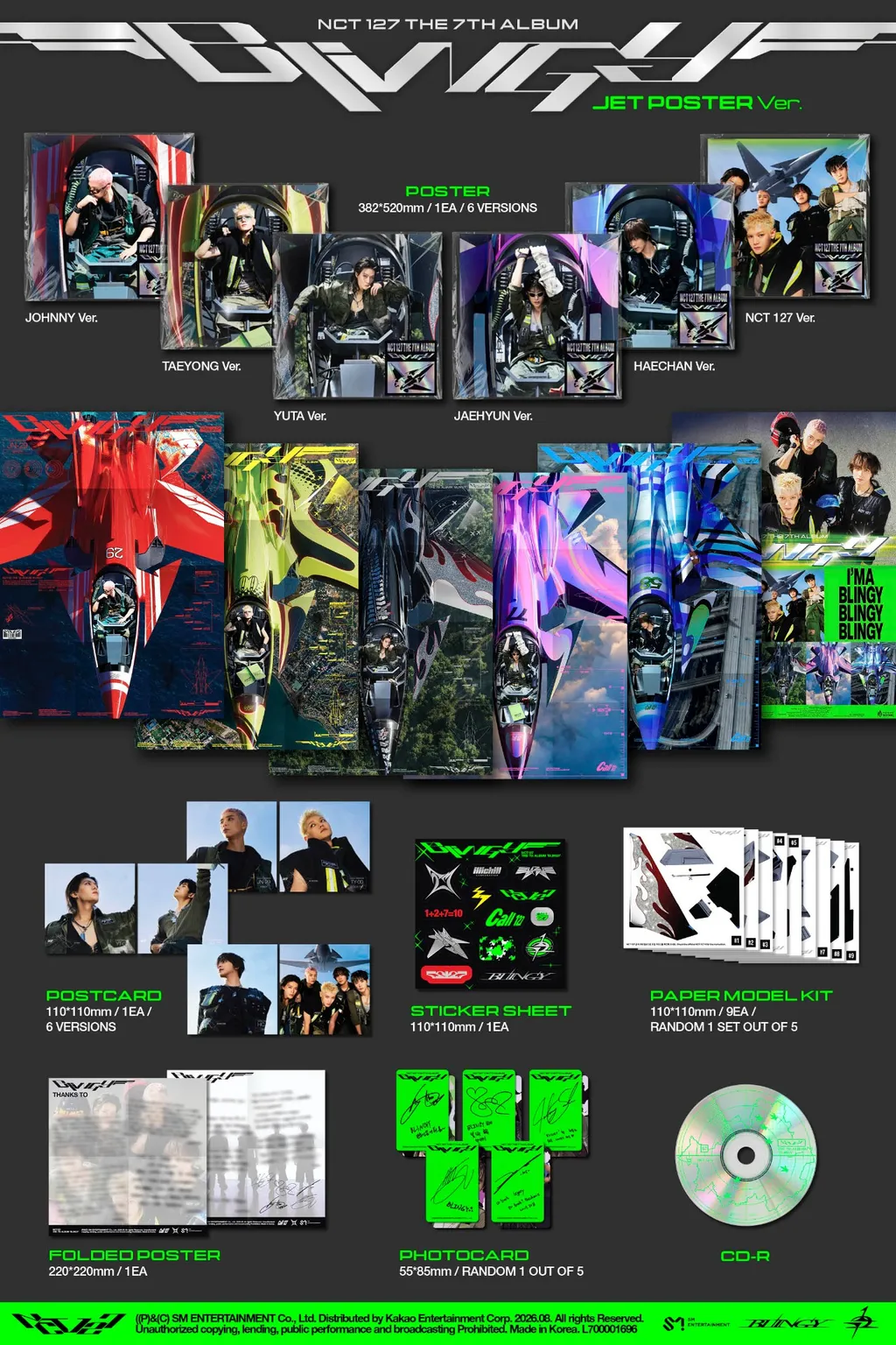 NCT 127 BLINGY - Random JET Poster