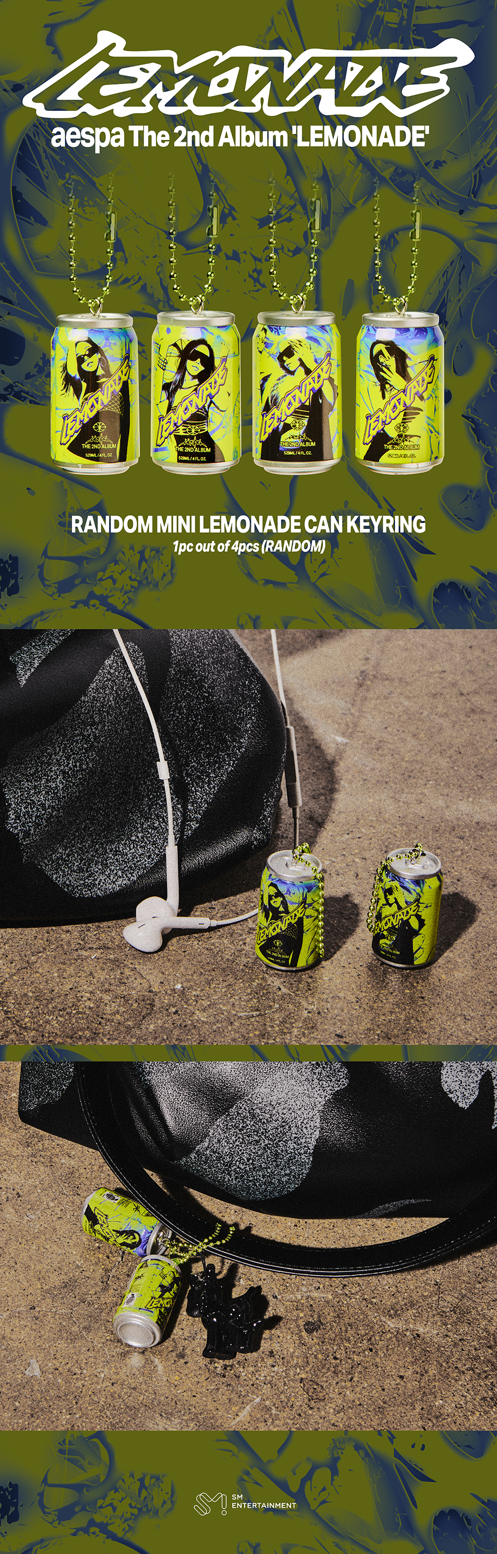 [aespa MAKE IT LEMONADE] RANDOM MINI CAN KEYRING