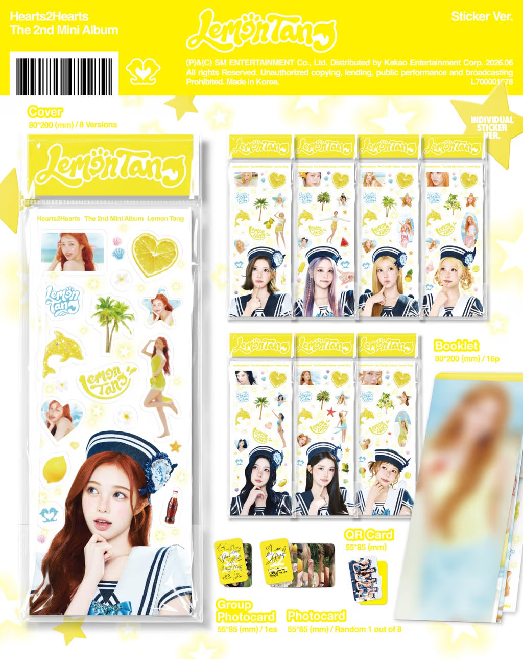 Hearts2Hearts Lemon Tang - Random Sticker