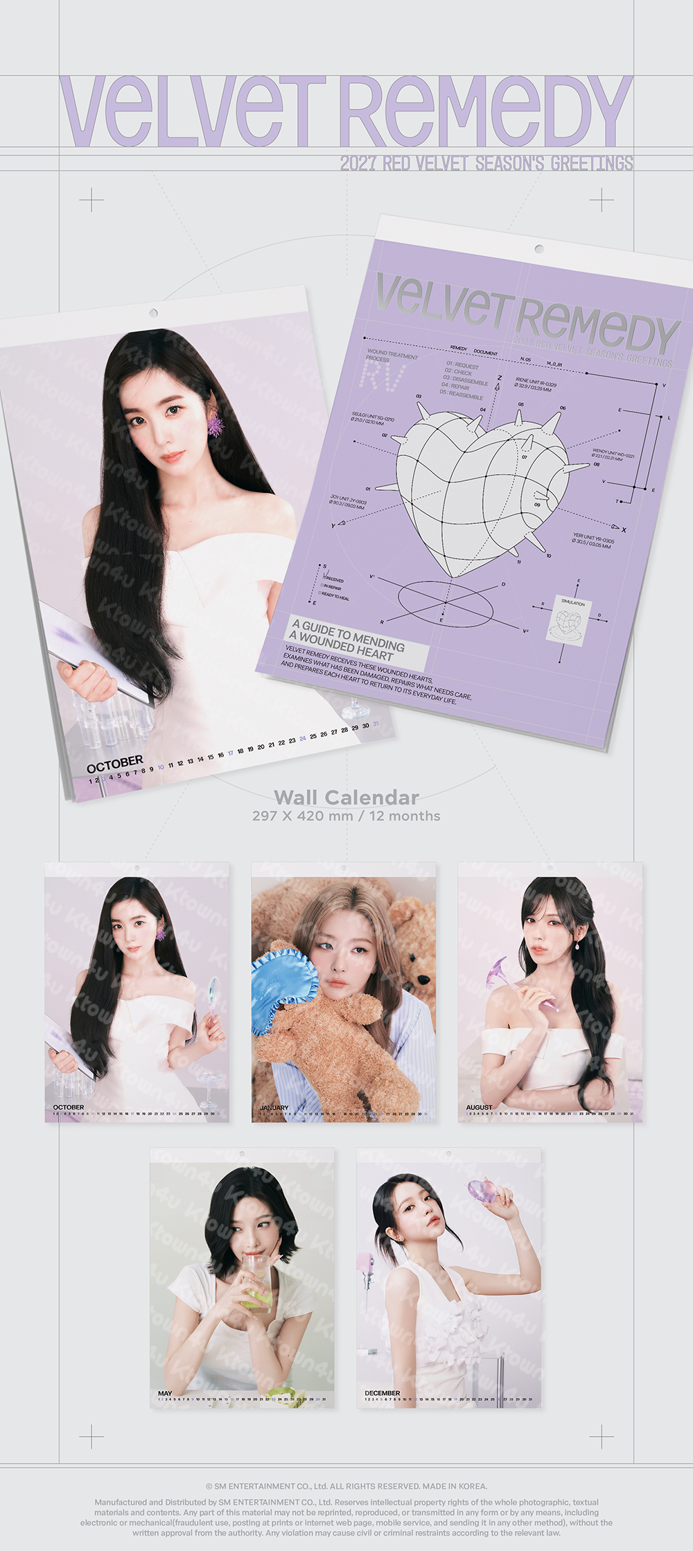 Red Velvet 2027 Season's Greetings Wall Calendar