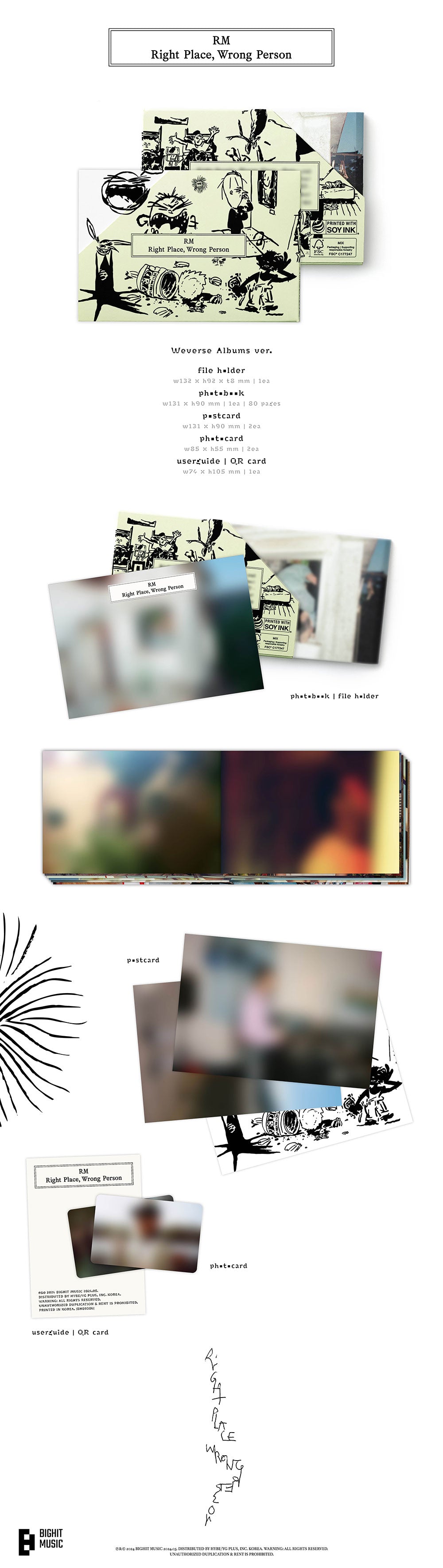 RM Right Place, Wrong Person - Weverse Album
