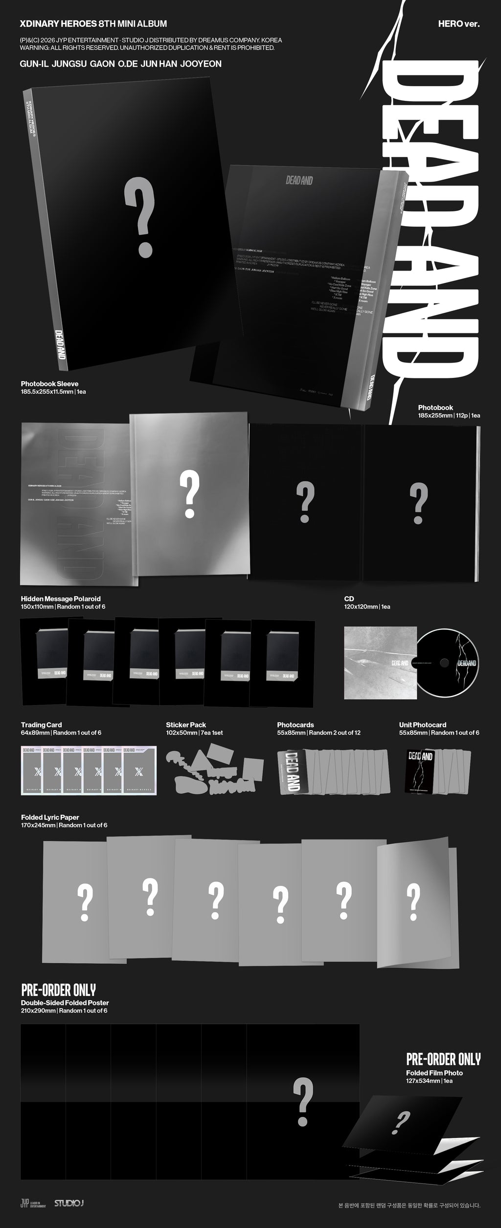 Xdinary Heroes DEAD AND - Random Photobook