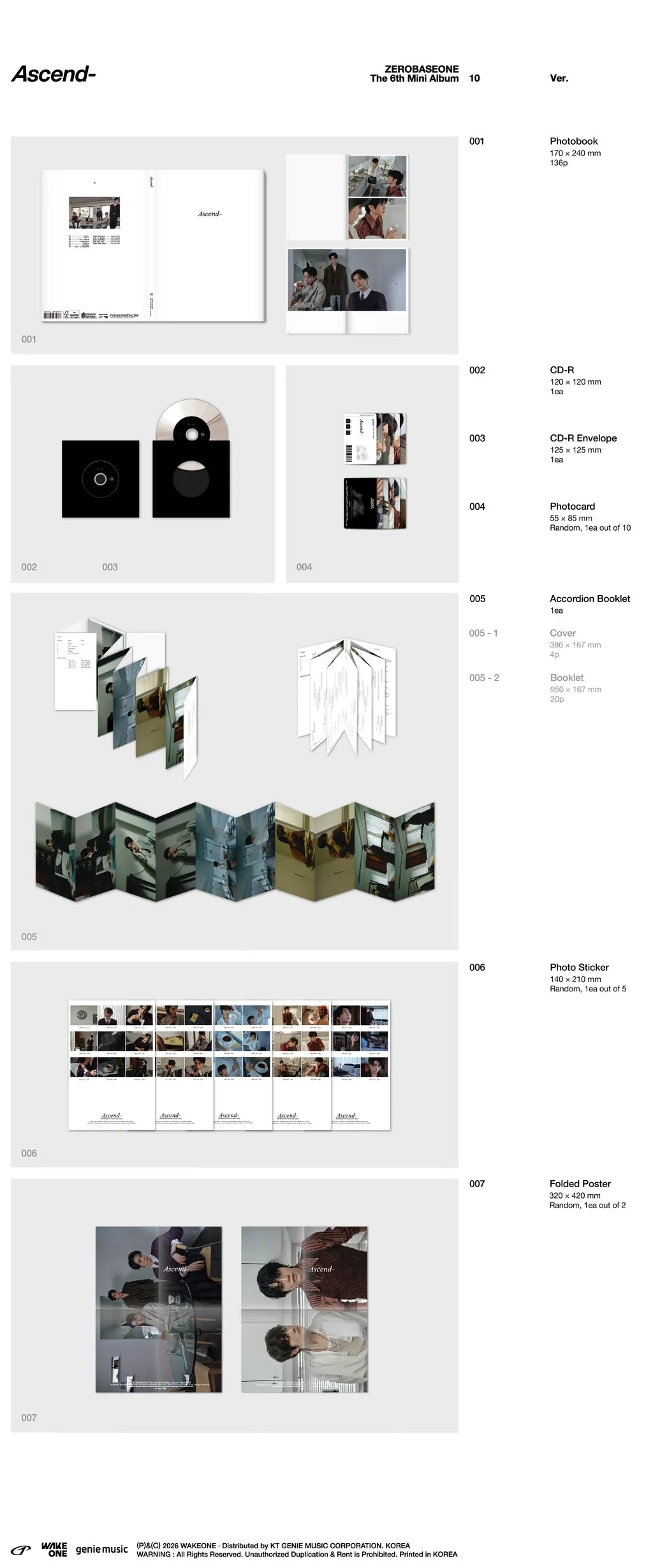 ZEROBASEONE Ascend- - Random Photobook