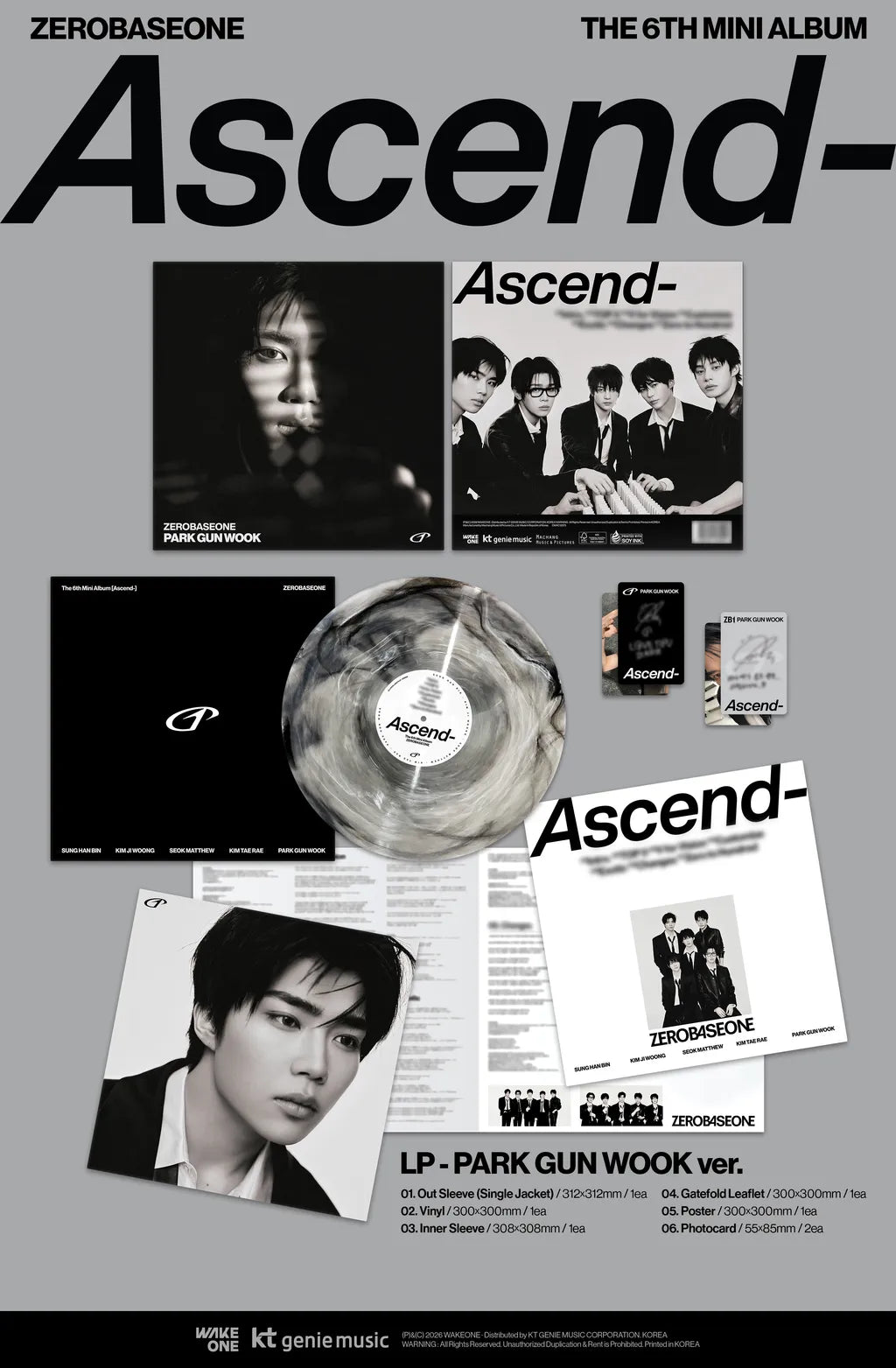 ZEROBASEONE Ascend- - Random Vinyl