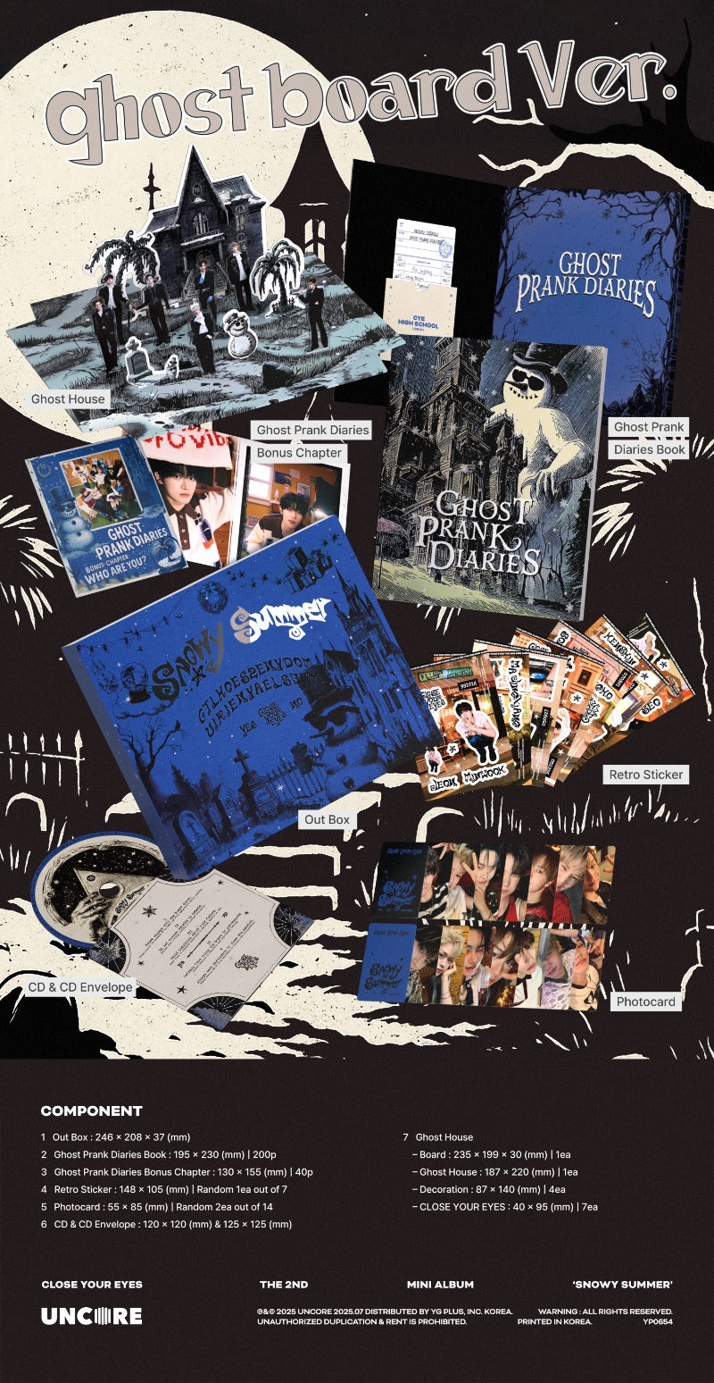 CLOSE YOUR EYES Snowy Summer - Ghost Board