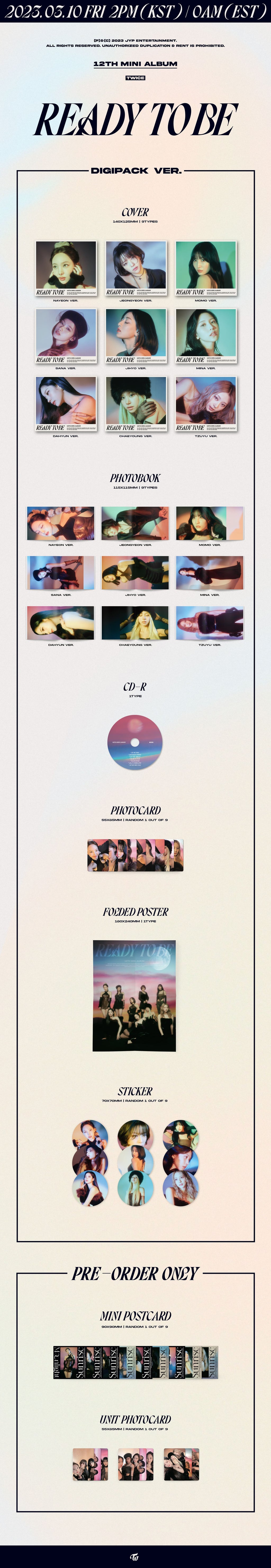 TWICE READY TO BE - Random Digipack