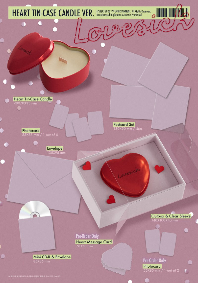 CHAERYEONG Lovesick - HEART TIN-CASE CANDLE