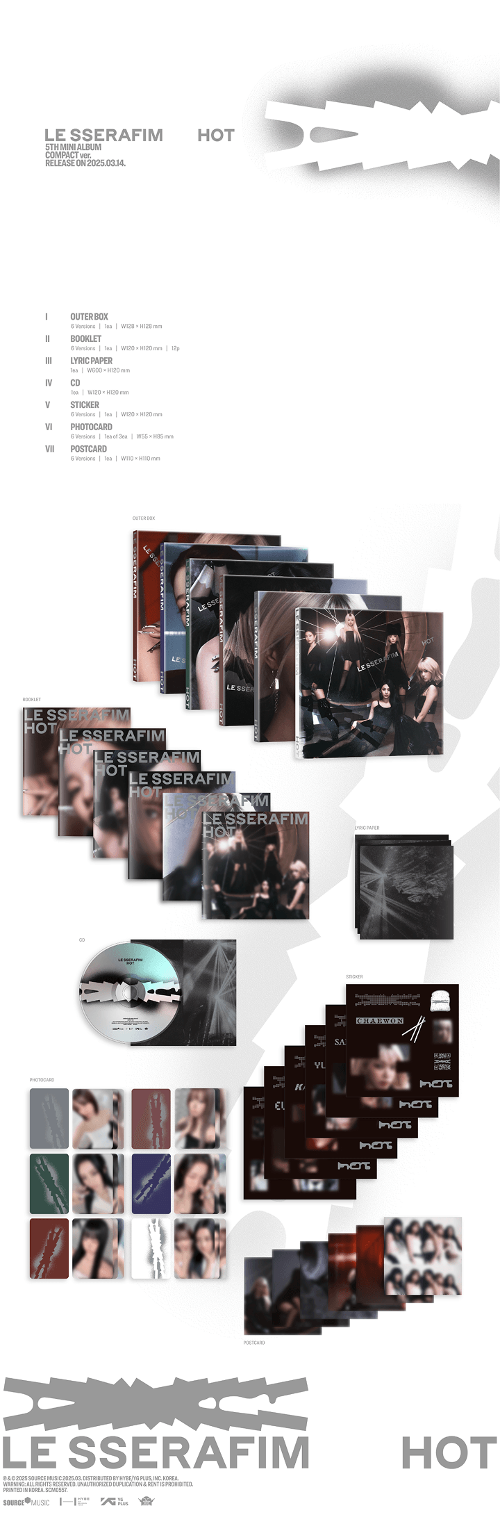 LE SSERAFIM HOT - Random Compact