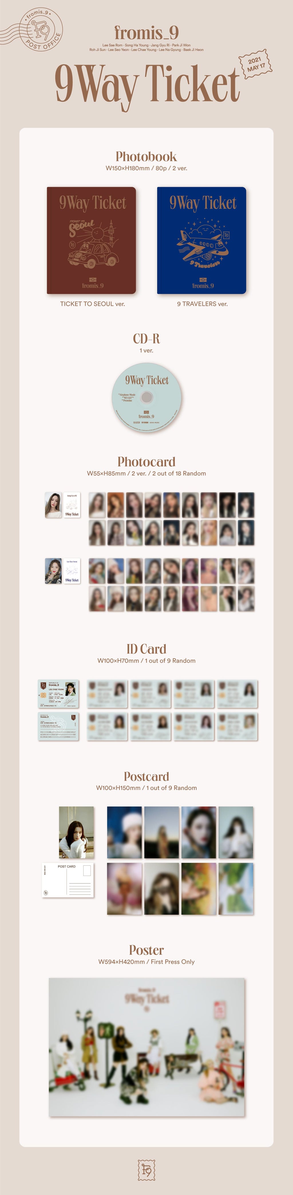 fromis_9 9 Way Ticket - Random ver