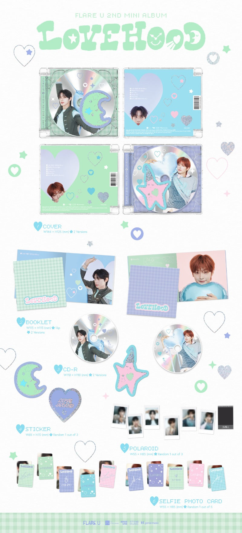 FLARE U LOVEHOOD - Random JEWEL CASE