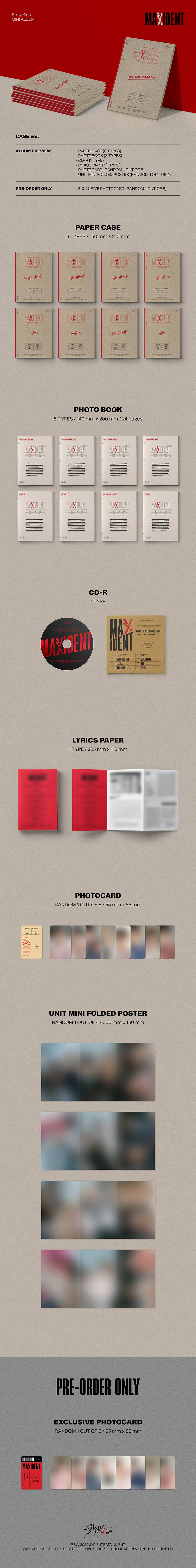 Stray Kids MAXIDENT - Random Case