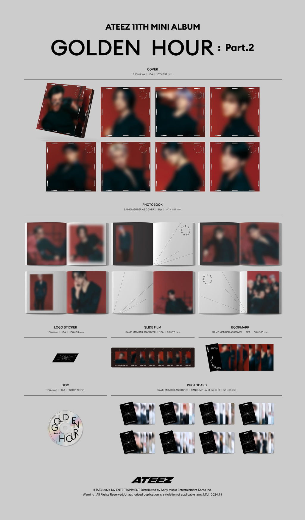 ATEEZ GOLDEN HOUR: Part. 2 - Random Digipack