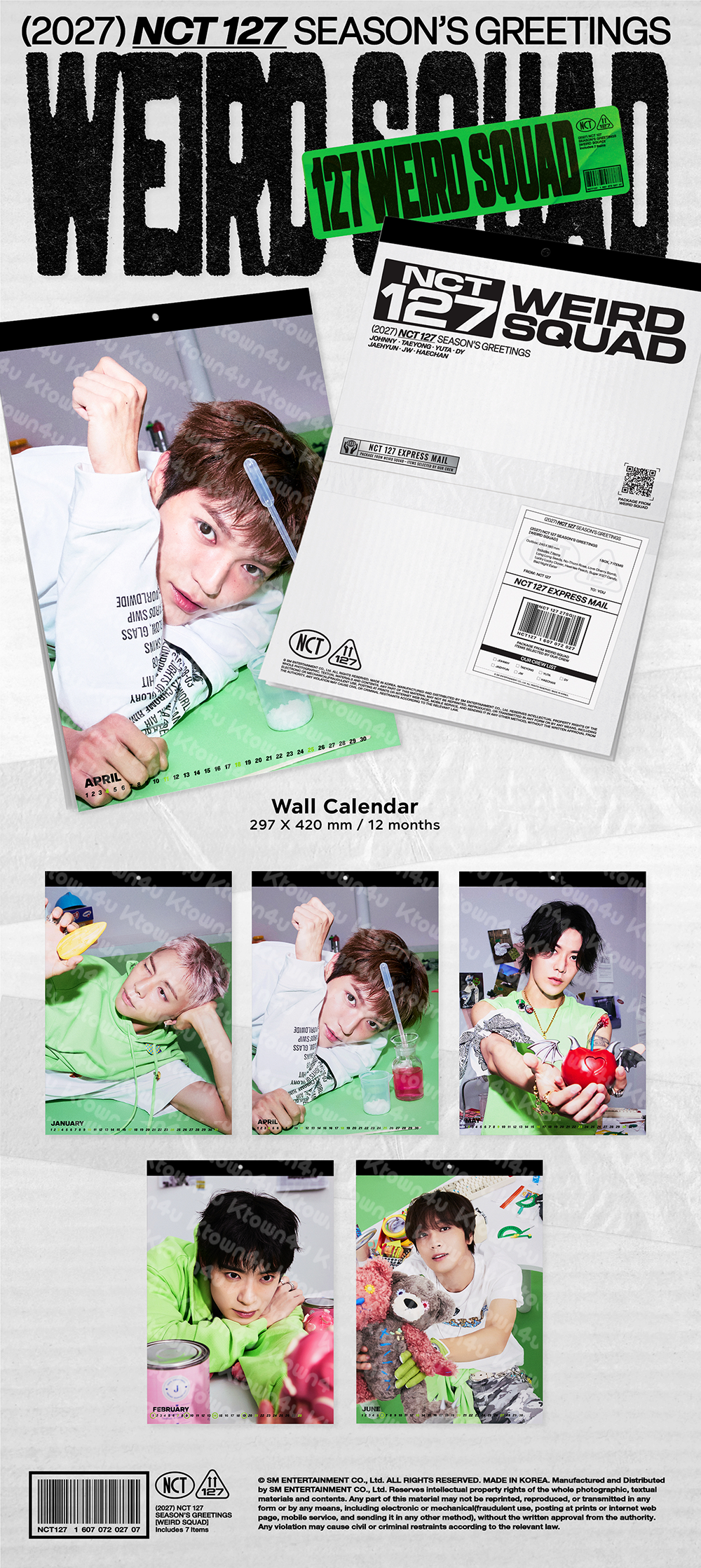 NCT 127 2027 Season's Greetings Wall Calendar