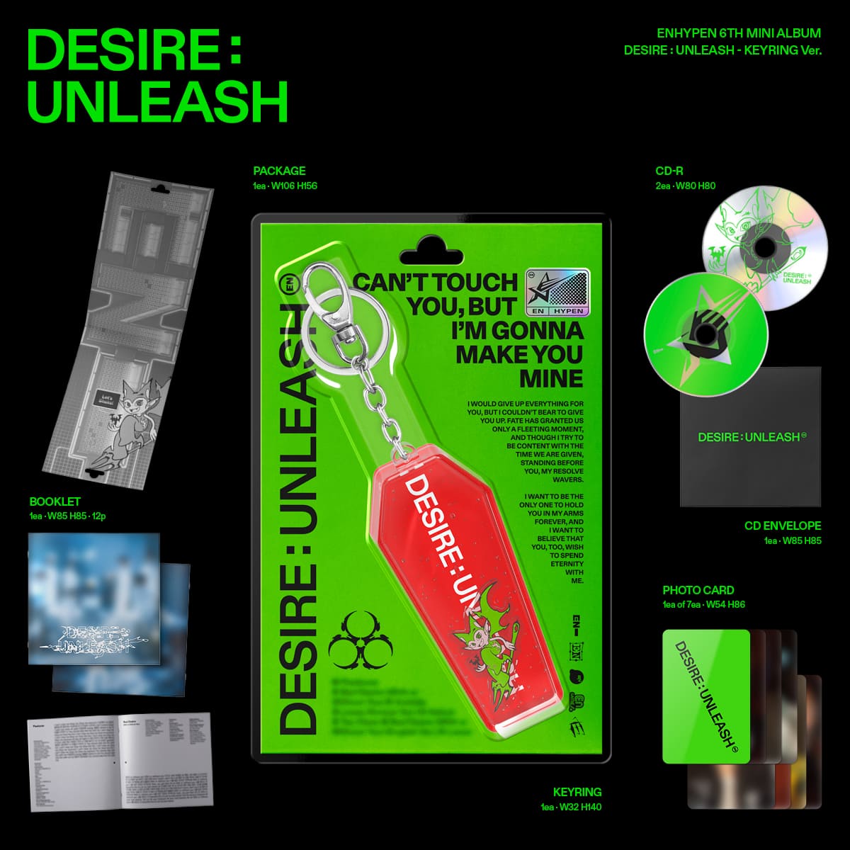 ENHYPEN DESIRE: UNLEASH - Keyring